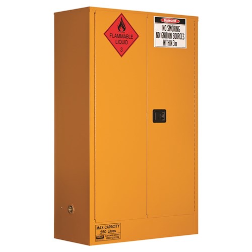 Flammable Liquid Storage Cabinet: 250L - 2 Doors - 3 Shelves