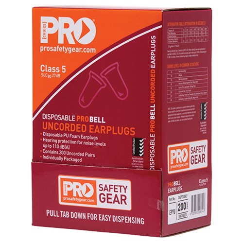 Probell Disposable Uncorded Earplugs Uncorded