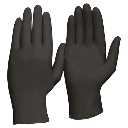 Disposable Nitrile Powder Free, Heavy Duty, Black Gloves 2Xl