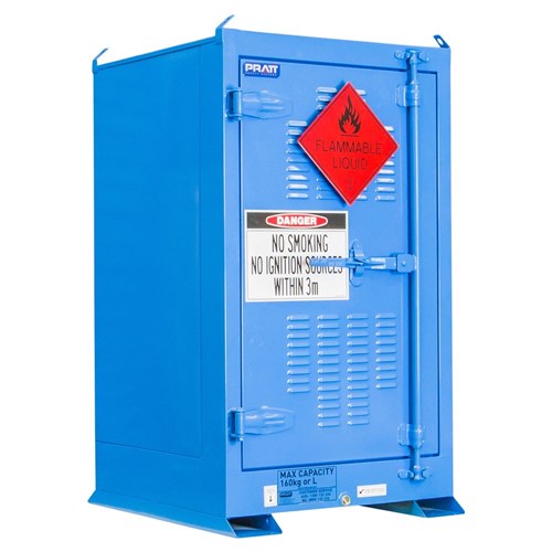 DANGEROUS GOODS OUTDOOR STORAGE CABINET:160L - 1 DOOR - 2 SHELVES