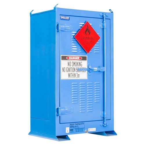 Dangerous Goods Outdoor Storage Cabinet:80L - 1 Door - 2 Shelves