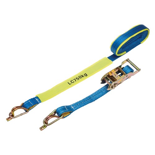 Ratchet Tie Down 25mmx5m 0.75T Captive J-Hook