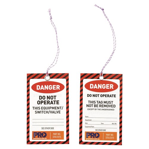 Safety Tag -125Mm X 75Mm Danger