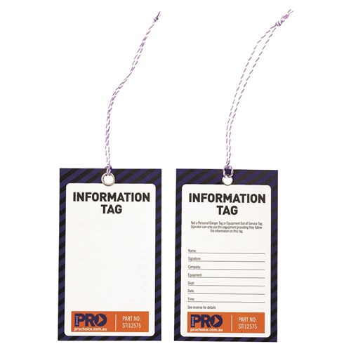 Safety Tag -125Mm X 75Mm Information (Blank)