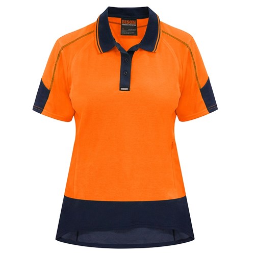 Polo Women's Day Only Quick-Dry Cotton Backed Orange/Navy