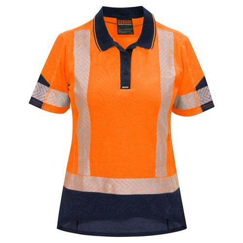 Polo Women's Day/Night Cotton Backed Orange/Navy