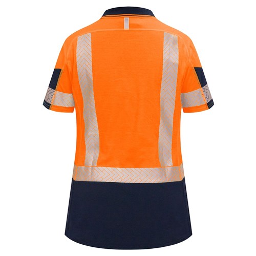 Polo Women's Day/Night Cotton Backed Orange/Navy